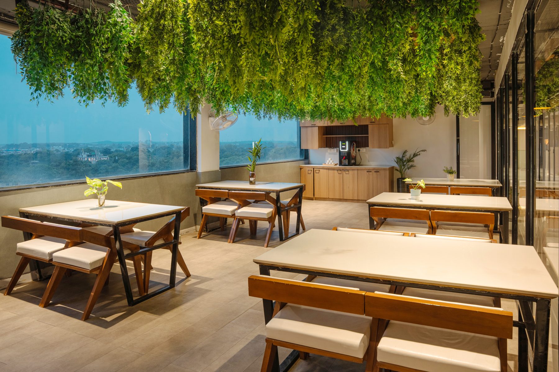 Shared space and café at MileStone Coworking